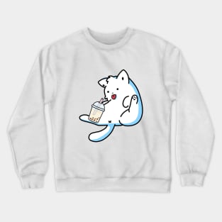 Lazy Boba Kitty! Crewneck Sweatshirt